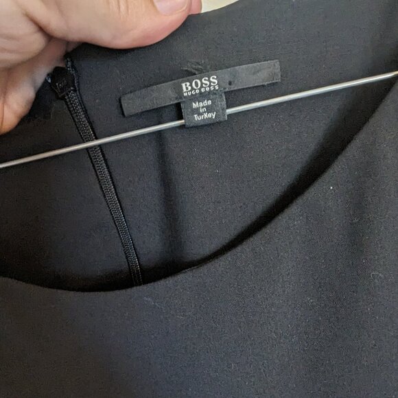 ART DECO | CIRCLE SKIRT | LBD with Fit & Flare | Hugo Boss | 6 | Black | - Picture 3 of 11